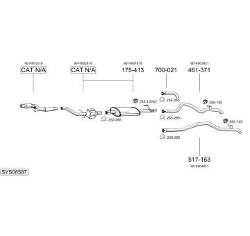 Výfukový systém BOSAL SYS08587
