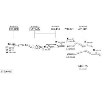 Výfukový systém BOSAL SYS08589