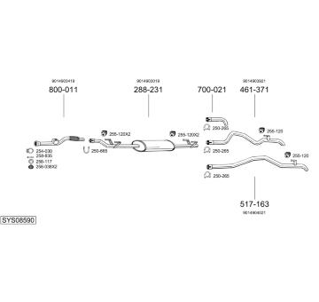 Výfukový systém BOSAL SYS08590
