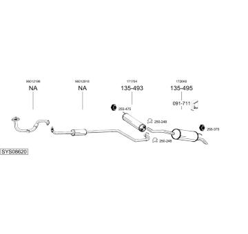 Výfukový systém BOSAL SYS08620