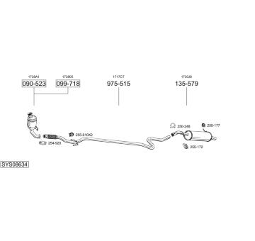 Výfukový systém BOSAL SYS08634