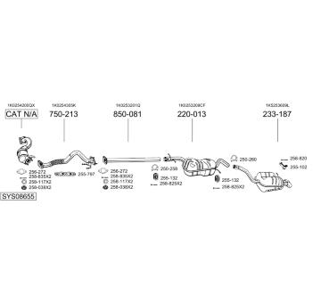 Výfukový systém BOSAL SYS08655