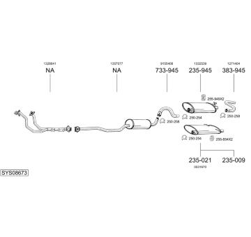 Výfukový systém BOSAL SYS08673
