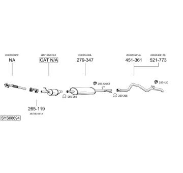 Výfukový systém BOSAL SYS08694