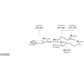 Výfukový systém BOSAL SYS08766