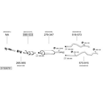 Výfukový systém BOSAL SYS08781