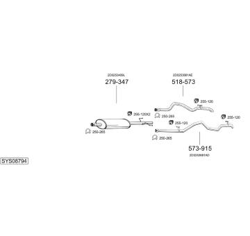 Výfukový systém BOSAL SYS08794