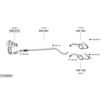 Výfukový systém BOSAL SYS08855