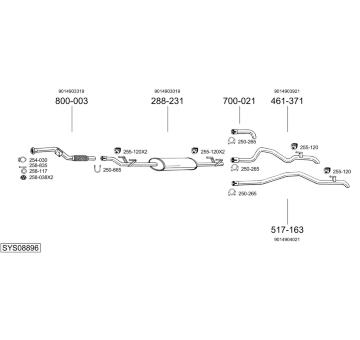 Výfukový systém BOSAL SYS08896