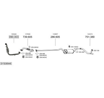 Výfukový systém BOSAL SYS08948