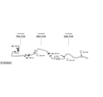 Výfukový systém BOSAL SYS08955