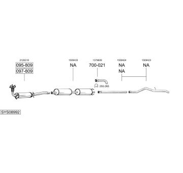 Výfukový systém BOSAL SYS08992