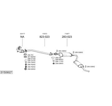 Výfukový systém BOSAL SYS09027