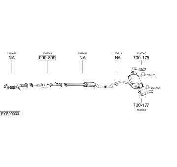 Výfukový systém BOSAL SYS09033