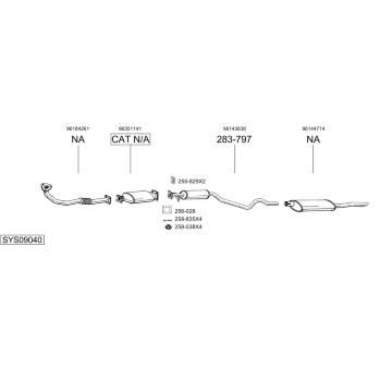 Výfukový systém BOSAL SYS09040