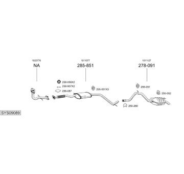 Výfukový systém BOSAL SYS09089
