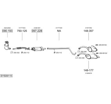 Výfukový systém BOSAL SYS09115