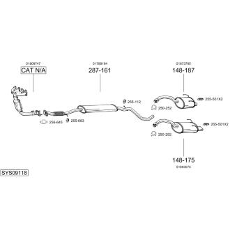 Výfukový systém BOSAL SYS09118