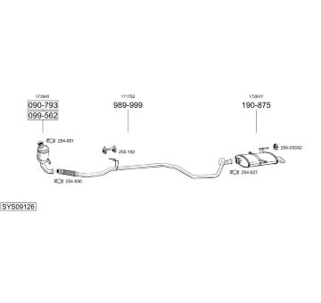 Výfukový systém BOSAL SYS09126