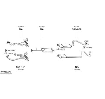 Výfukový systém BOSAL SYS09131