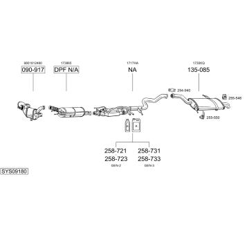 Výfukový systém BOSAL SYS09180