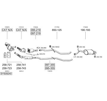 Výfukový systém BOSAL SYS09240