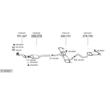 Výfukový systém BOSAL SYS09251