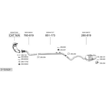 Výfukový systém BOSAL SYS09261