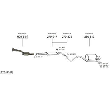 Výfukový systém BOSAL SYS09262