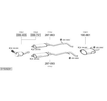 Výfukový systém BOSAL SYS09291
