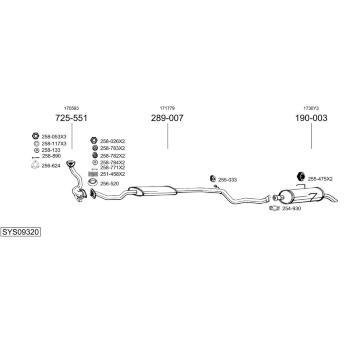 Výfukový systém BOSAL SYS09320
