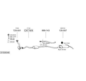 Výfukový systém BOSAL SYS09348