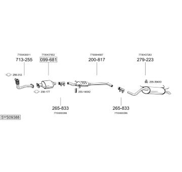 Výfukový systém BOSAL SYS09388
