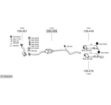 Výfukový systém BOSAL SYS09394