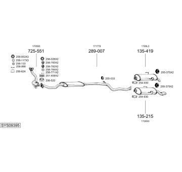 Výfukový systém BOSAL SYS09395