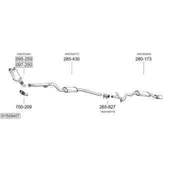 Výfukový systém BOSAL SYS09407