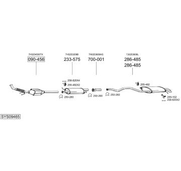Výfukový systém BOSAL SYS09465