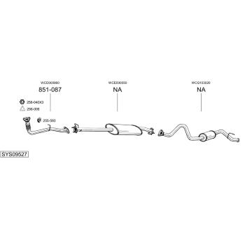 Výfukový systém BOSAL SYS09527