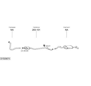 Výfukový systém BOSAL SYS09674