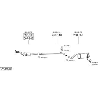 Výfukový systém BOSAL SYS09683
