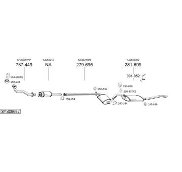 Výfukový systém BOSAL SYS09692