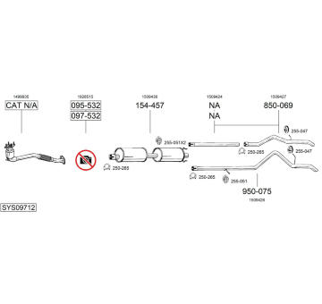Výfukový systém BOSAL SYS09712