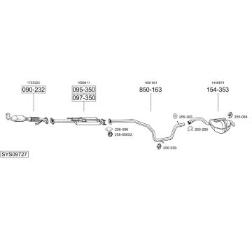 Výfukový systém BOSAL SYS09727