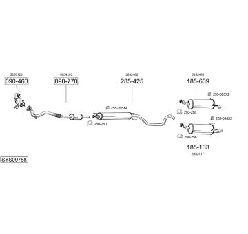 Výfukový systém BOSAL SYS09758