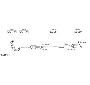Výfukový systém BOSAL SYS09760