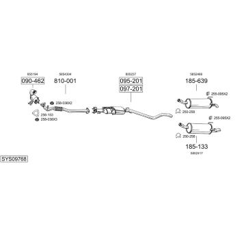 Výfukový systém BOSAL SYS09768