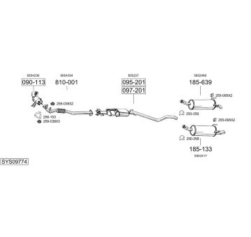 Výfukový systém BOSAL SYS09774