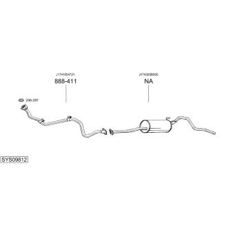 Výfukový systém BOSAL SYS09812