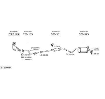 Výfukový systém BOSAL SYS09814
