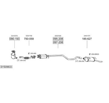 Výfukový systém BOSAL SYS09833
